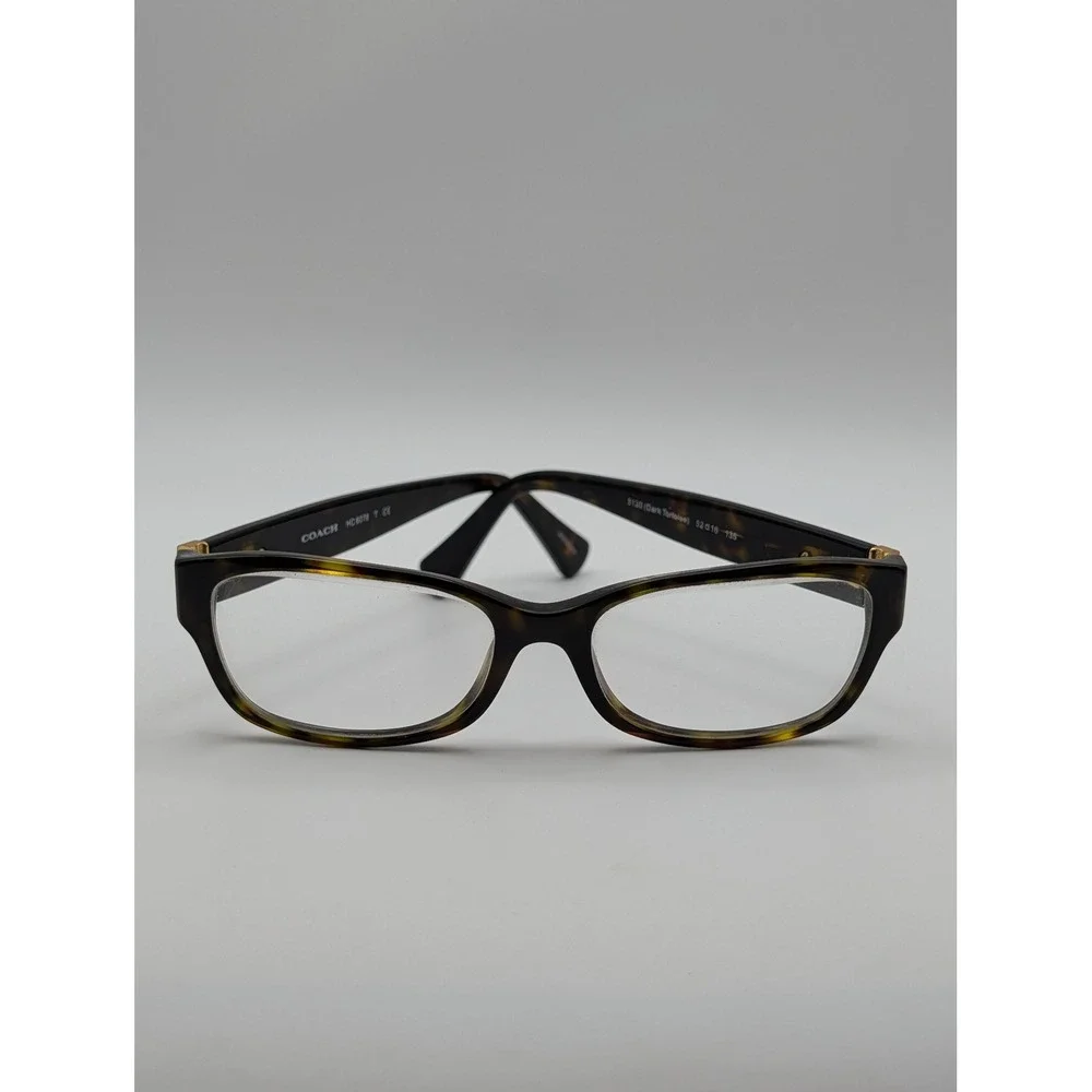 Coach HC6078 5120 Eyeglasses Dark Tortoise Gold Coach Logo 52-16-135
